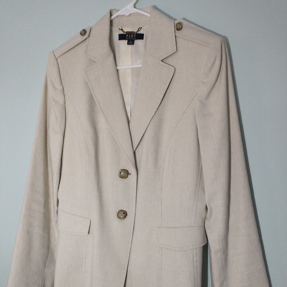 NWOT Alex Marie Linen Blazer Size 8